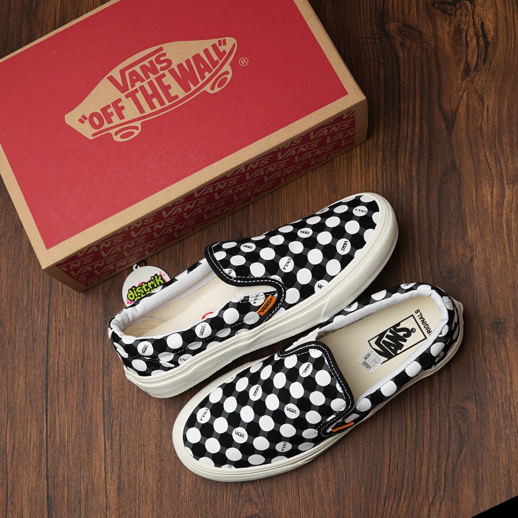 polka dot vans slip on