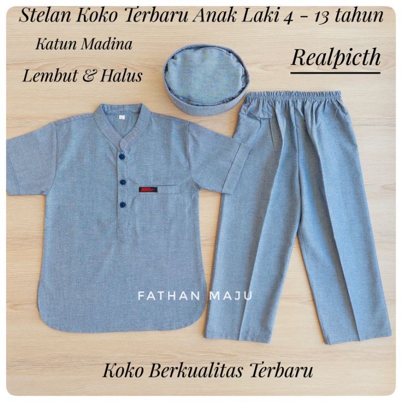 Baju Stelan Koko Muslim Taqwa Anak laki laki 4-13 tahun Terbaru premium