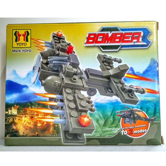 Lego pesawat Apache & Bomber (2 in 1) - Yoyo 29026