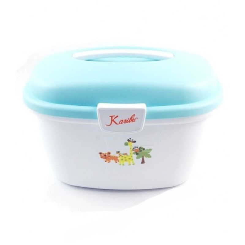 KARIBU Baby Bathroom Set - Blue / Karibu Bathroom set blue / Alat Keperluan Mandi Bayi karibu