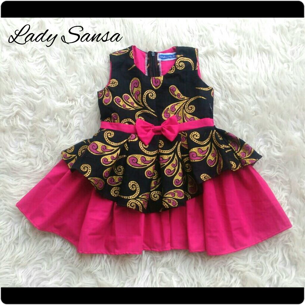 LADY SANSA WARNA FANTA COMBI BATIK/DRESS ANAK CANTIK/DRESS MODERN/DRESS MINI