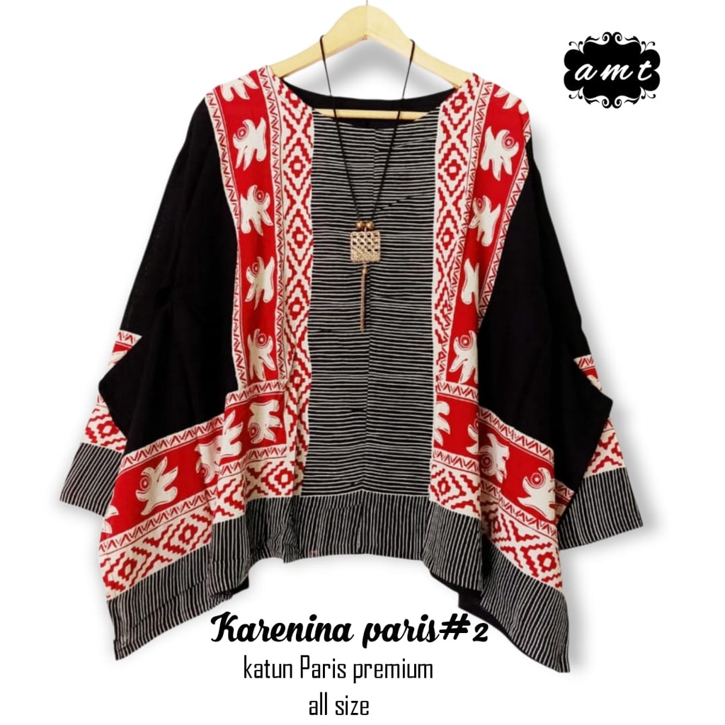 Blouse Batik Paris by Butik Batik Solo bahan Paris kode BLOUSE BATIK KATUN KARENINA TOP PARIS
