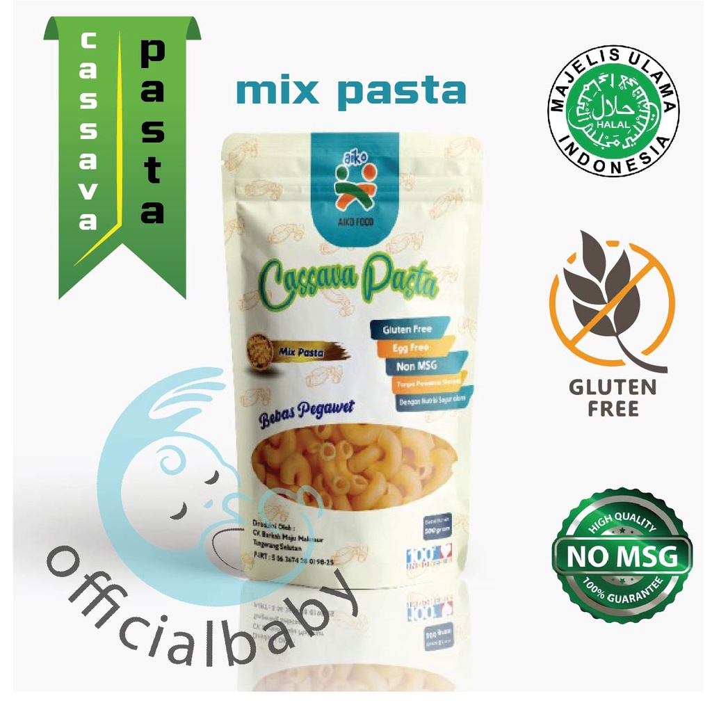 

Cassava Pasta MIX Campur Alami Tanpa Pengawet non MSG Aiko Healty Food