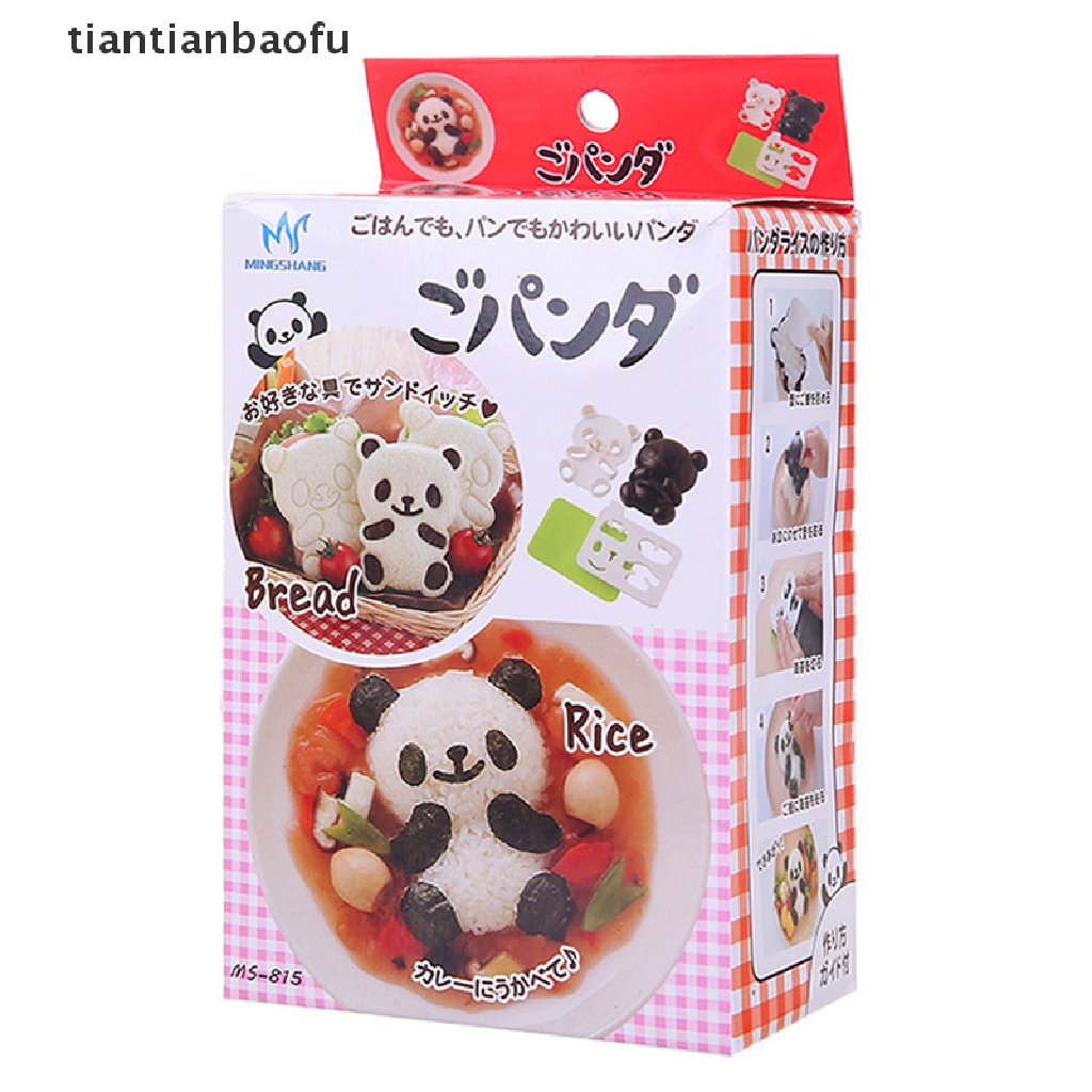 1 Set Cetakan Kue Biskuit Sandwich Bentuk Panda Lumba-Lumba Model Timbul