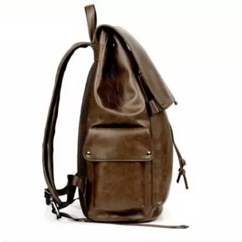 ABSOLUTE Klub New Arrival - Tas Ransel Kulit PU Backpack Up to 15 inc - Tas Pria Tas Ransel Sekolah