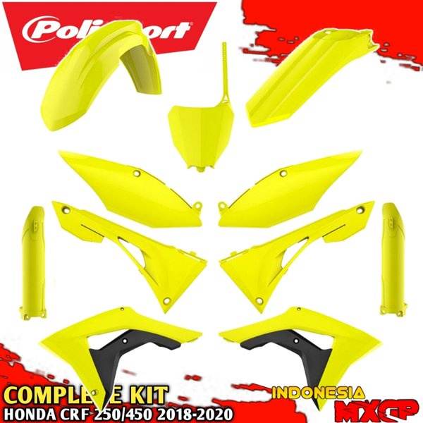 HONDA CR250F CRF CR 250 450 F R 2017 2018 2019 2020 POLISPORT Complete Kit Cover Body Full Set Lengk