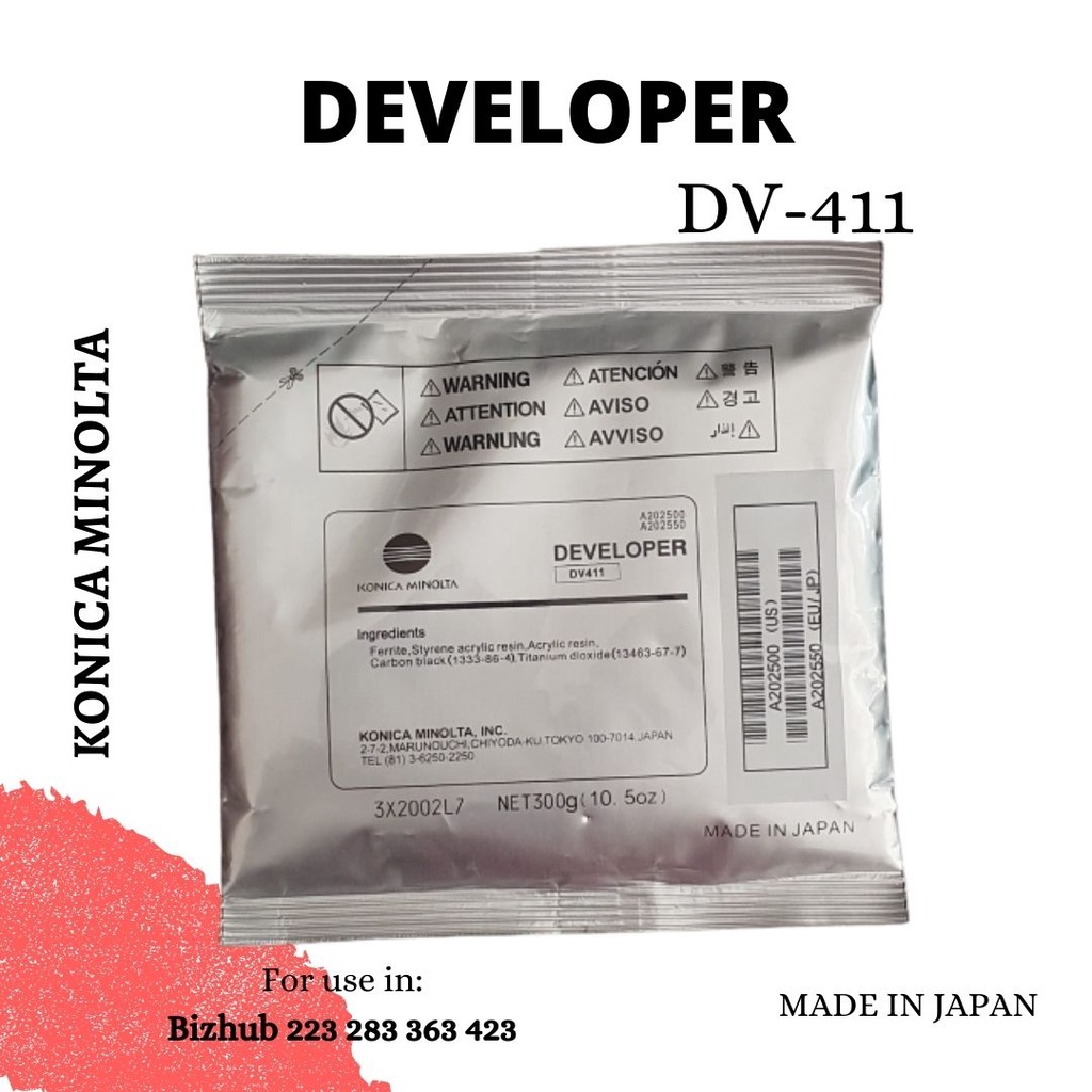 Developer Konica Minolta Bizhub 223 283 363 423 DV-411