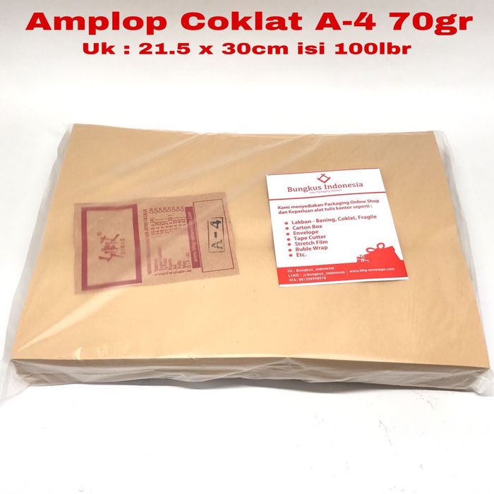 

Menyurat-Surat- Amplop Coklat A-4 Isi 100Lbr -Surat-Menyurat.