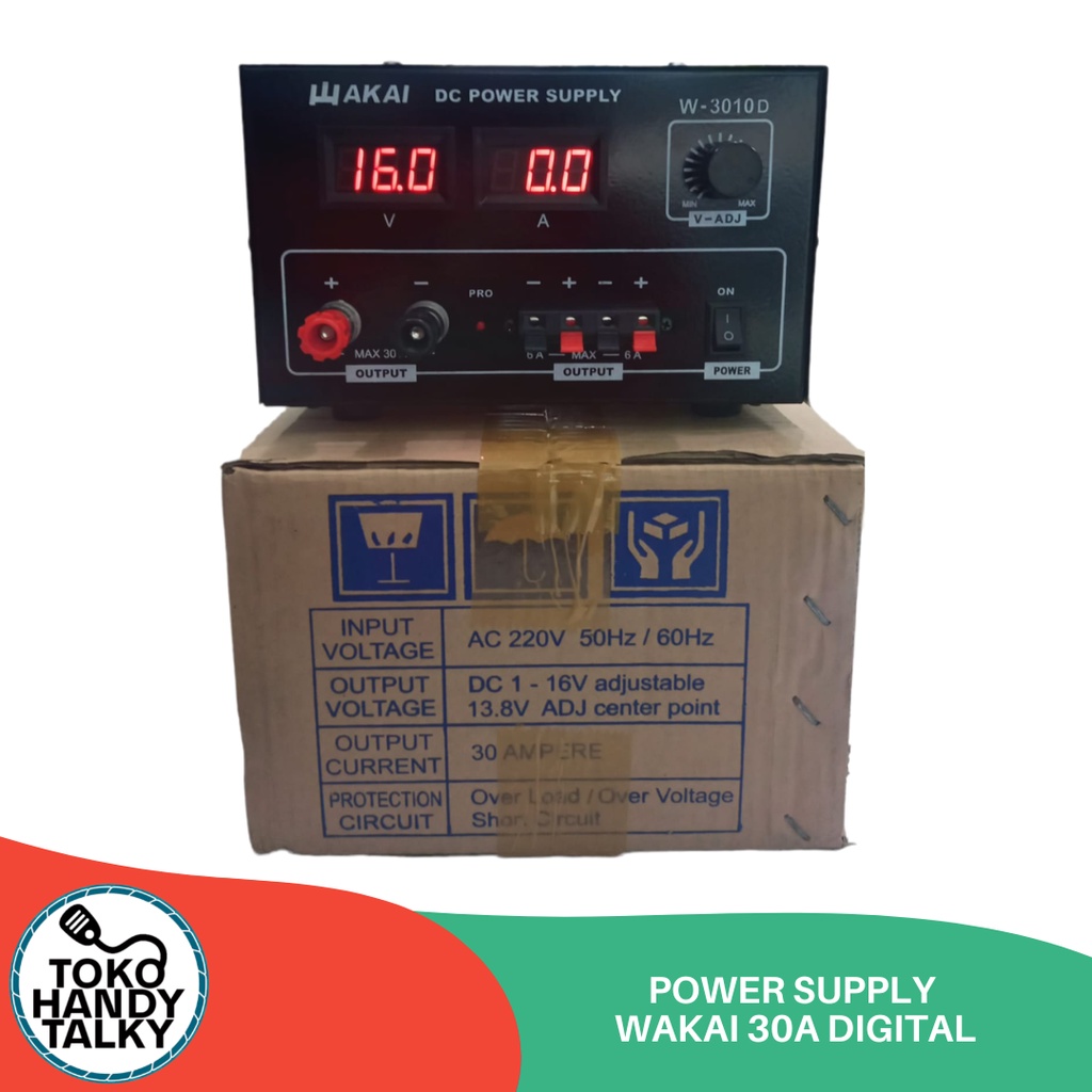 POWER SUPPLY WAKAI 30A DIGITAL NEW