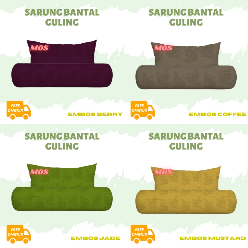 Sarung Bantal Guling Motif Polos Embos Bunga Dan Karakter Murah Homemade