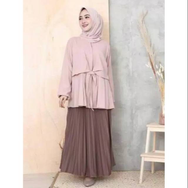 Frexa skirt black moca mocca cream emerald by mayoutfit  