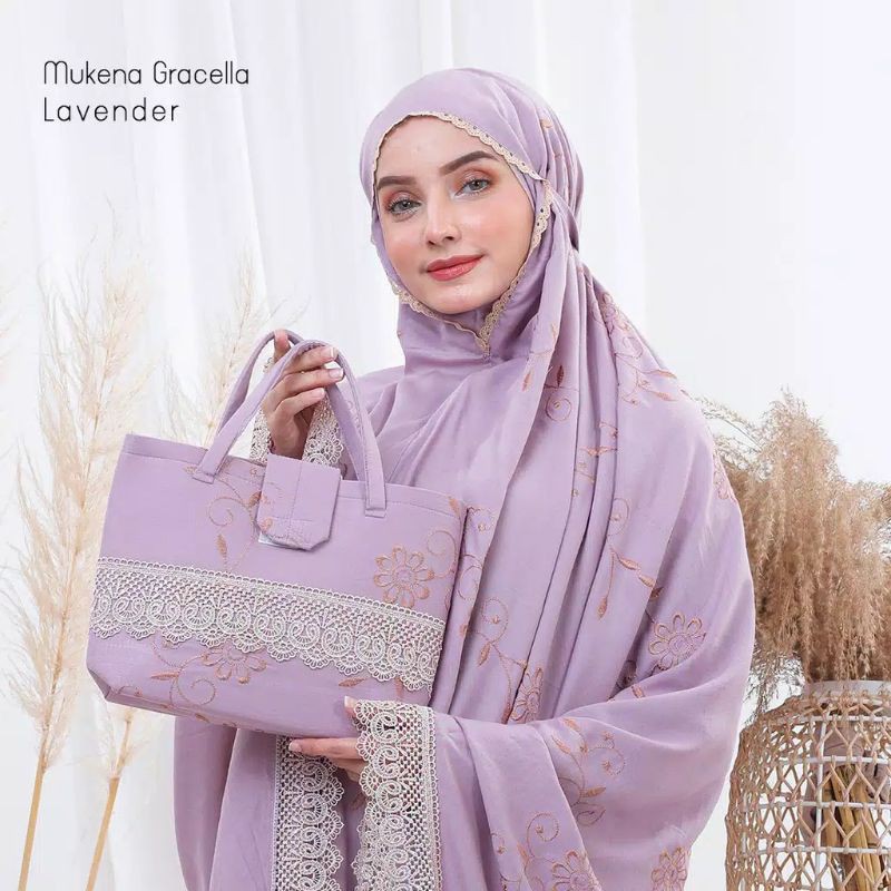 Mukena Dewasa Rayon Gracella Bordir Jumbo