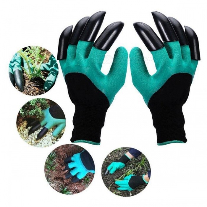 Garden Genie Gloves Sarung Tangan Yang Dirancang Khusus Untuk Berkebun Tanaman Bahan Karet Tahan Air