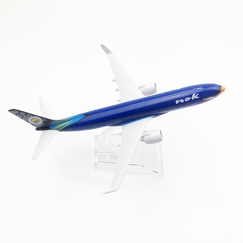 Air NOK B737 Model Pesawat Terbang Thailand Airways Blue Bird Boeing 737 Diecast Bahan Metal 16CM