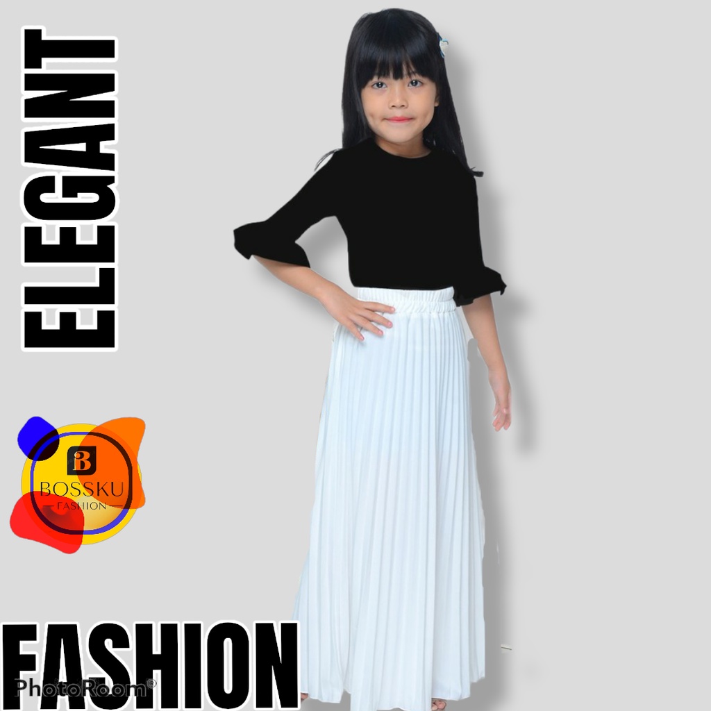 Rok plisket anak premium 3-5 Tahun 100% original