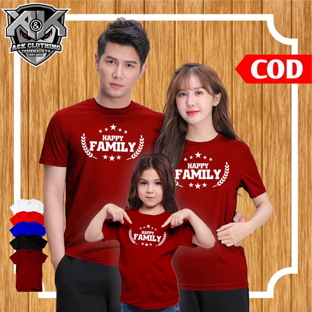 KAOS COUPLE KELUARGA HAPPY FAMILY BAJU COUPLE BAJU KELUARGA
