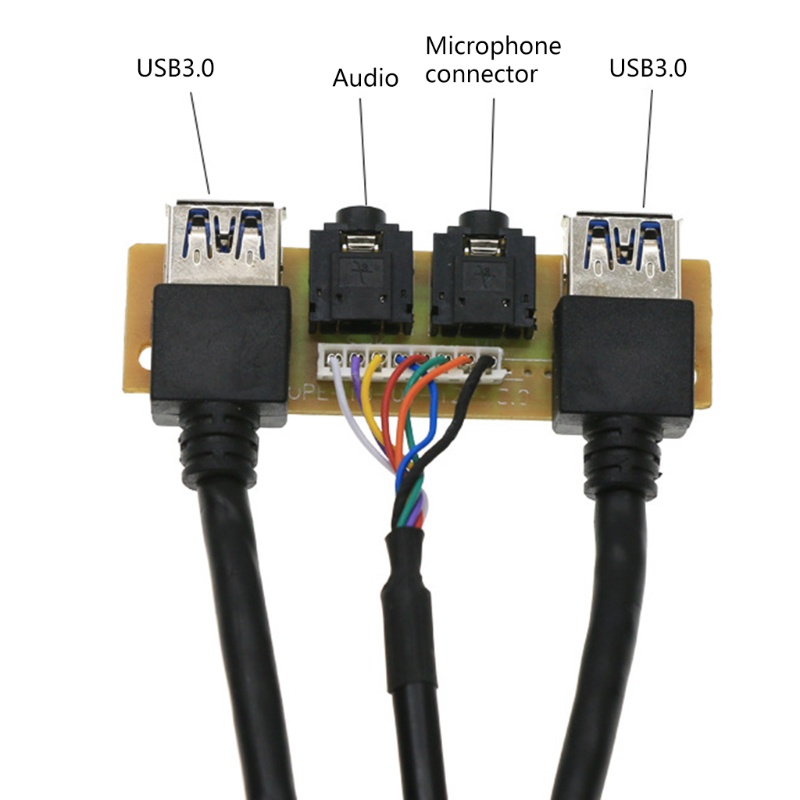Btsg Komputer USB3.0+USB2.0 Untuk Jack Port I/O Board HUB Kabel Internal Wi