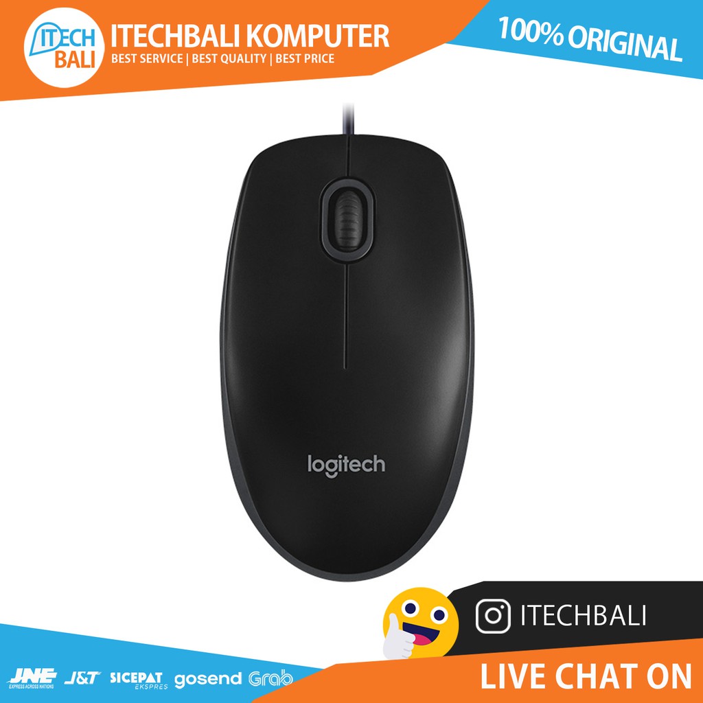 Mouse LOGITECH B100 Optical Usb | ITECHBALI