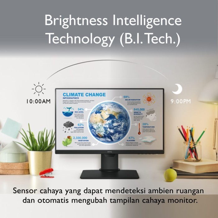 BenQ GW2780T Monitor 27inch IPS Full HD Eye Care Height Adjustable LED