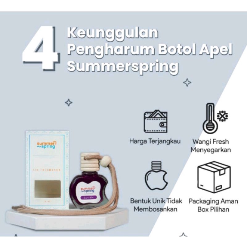 Sale Pengharum parfum gantung apel summerspring pewangi mobil toilet ruangan lemari