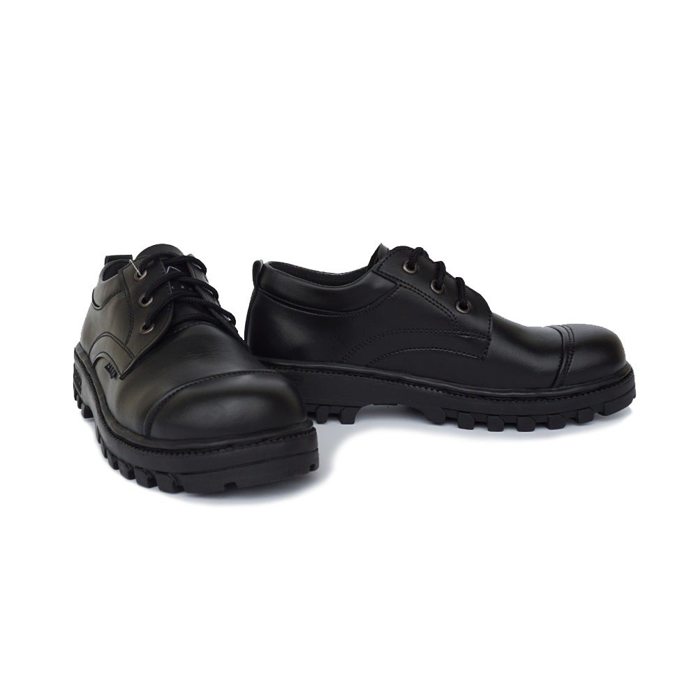 Sepatu Kerja Pria Original Zerg Ground Black Bahan Sintetis Nyaman Trendy Casual Formal Santai 2