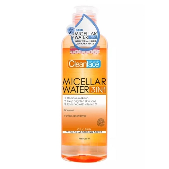 OliveShop ❤ Cleanface Micellar Water 3in1 Clean Face Normal Oily Skin 100ml 250ml