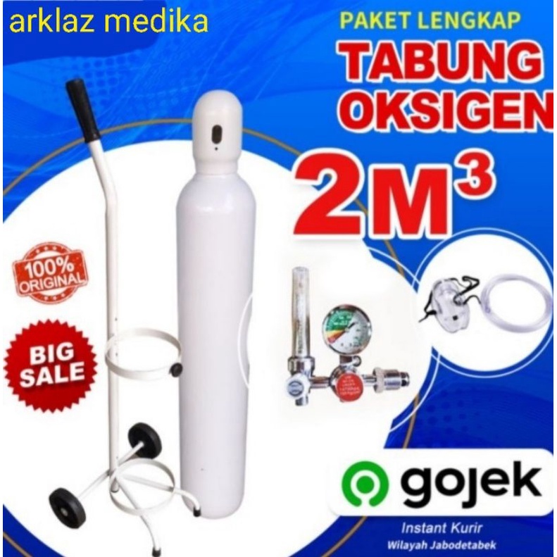 Jual Paket Lengkap Tabung Oksigen Oxygen 2m3 Oksigen Full Set Oksigen Medis Komplit Siap Pakai 