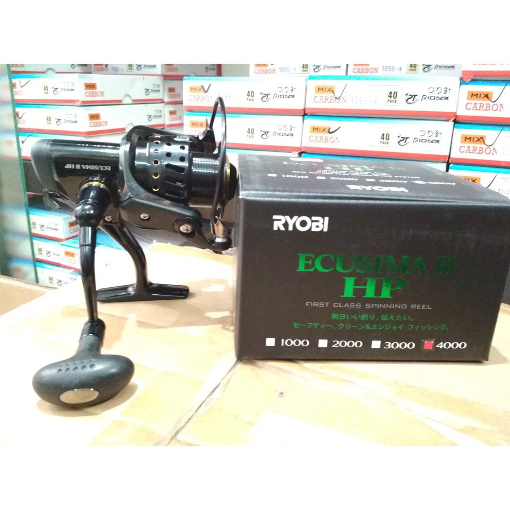 Reel Spinning Ecusima III HP 4000 6000 dan 8000 Power Handle Reel Laut