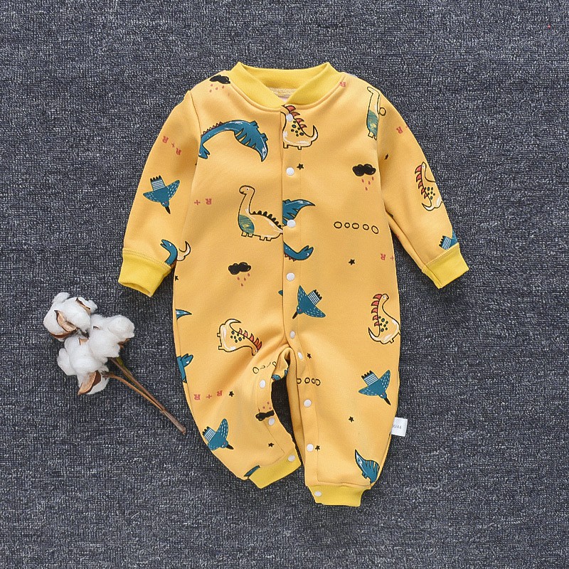 jumper Bayi Kartun hewan dicetak bodysuit Baju bayi Unisex v01-4