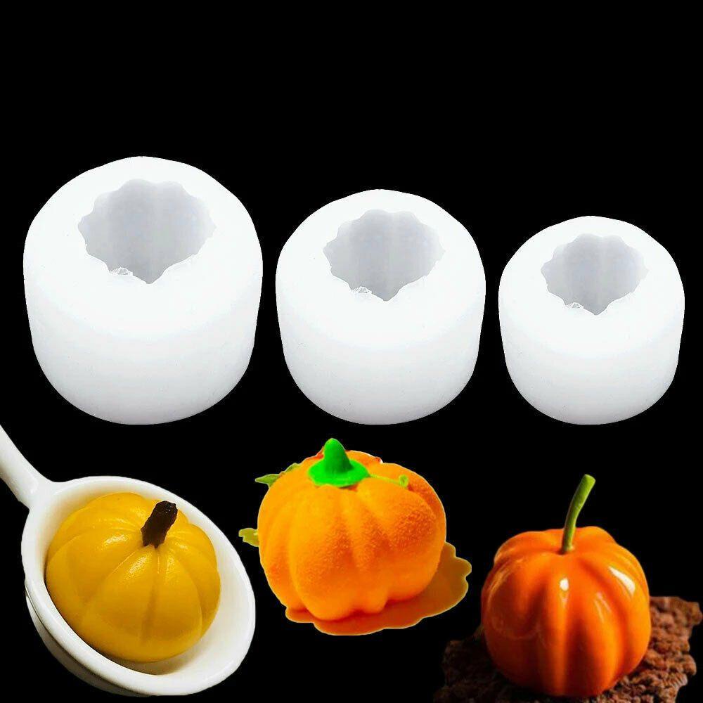 R-flower 3D Pumpkin Mold Candle Cetakan Kue Handmade Silikon