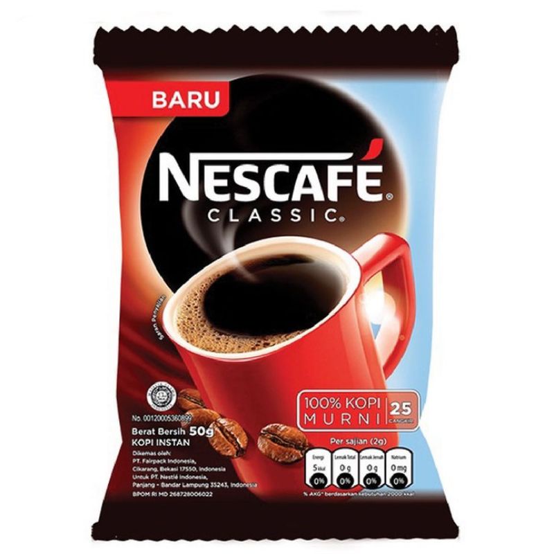

Kopi Nescafe Classic Coffee Bag 50 gr