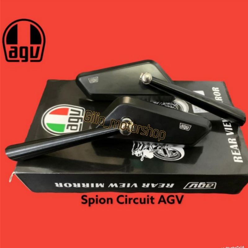 AGV Spion Circuit Sircuit Cnc Alloy Mirror biru Agv Racing Universal moto