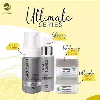 MS Glow Paket Ultimate Original Terbaru Termurah Bisa Untuk Wajah Keluhan Flek, Penuaan, Free Pouch