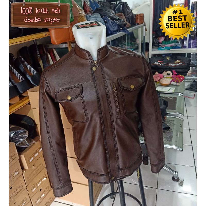 JAKET KULIT SULAM ASLI DOMBA SUPER ORIGINAL