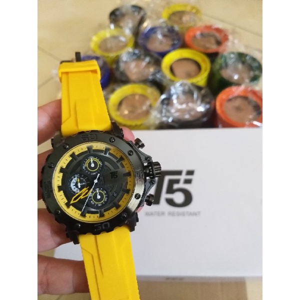 SALE Jam Tangan Pria Keren T5 H 3865 H3865 ORIGINAL Rubber Bergaransi