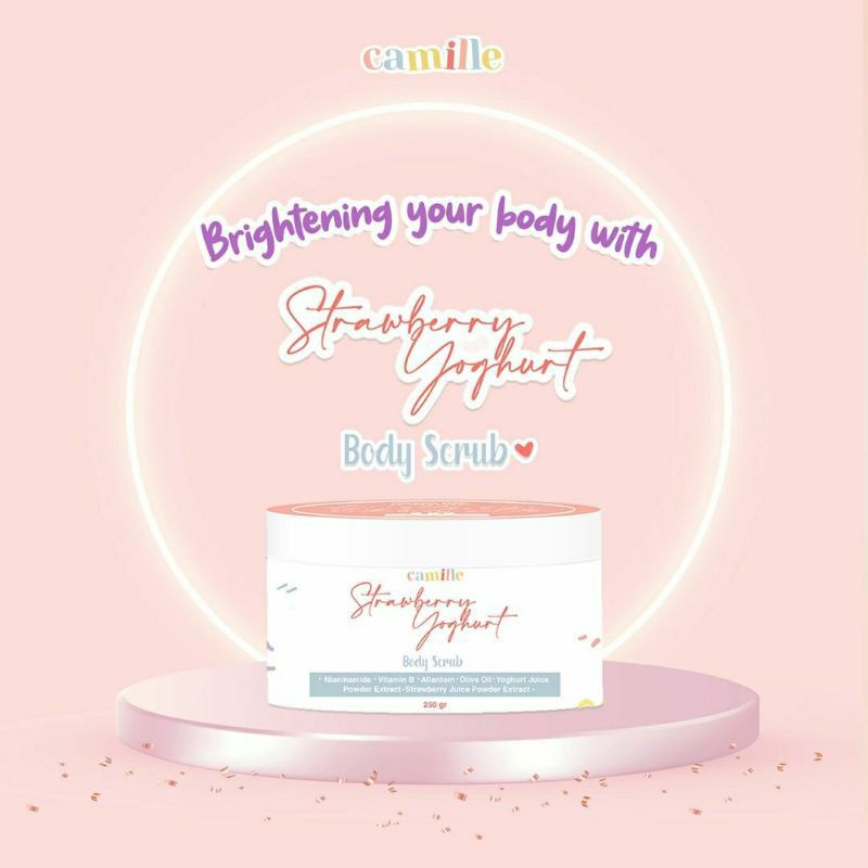 Body Scrub Camille Strawberry Yoghurt