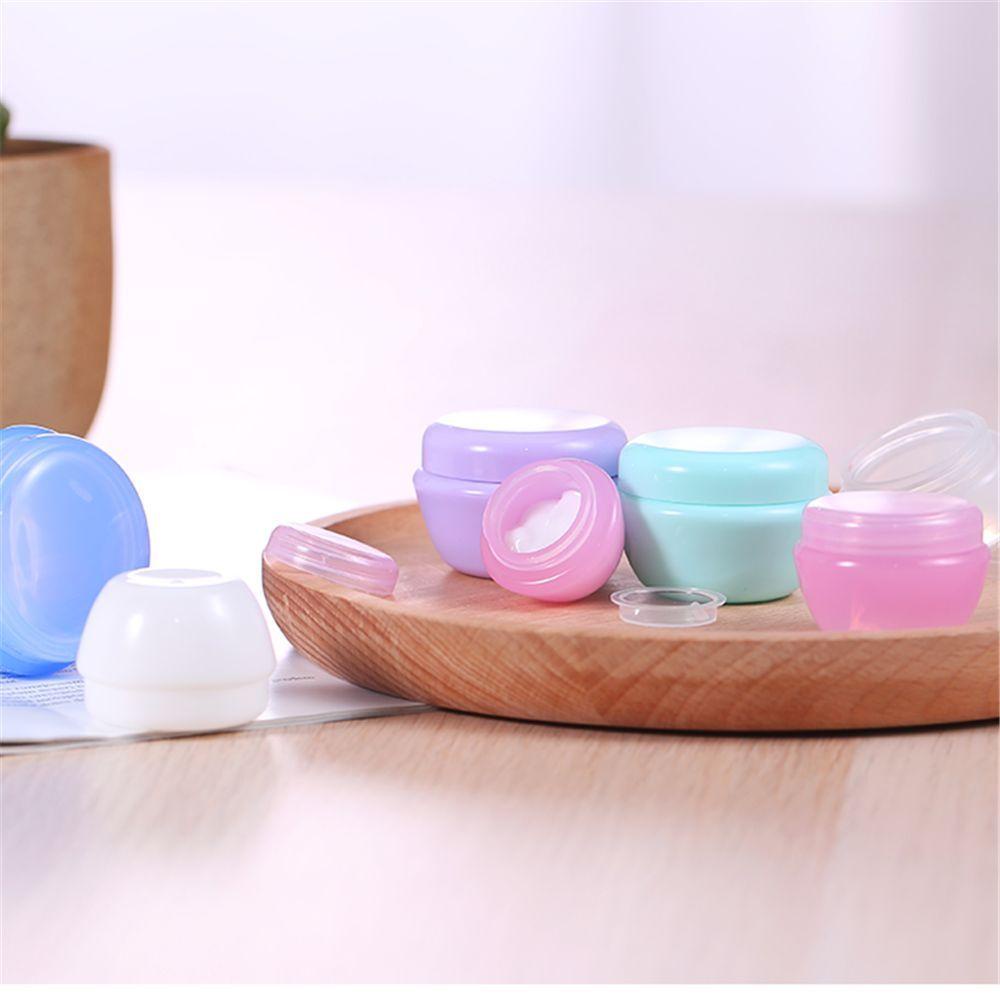 Solighter 5Pcs/lot 10g Pot Krim Wajah Portable Tempat Kosmetik Tutup Dalam Wadah Kosong