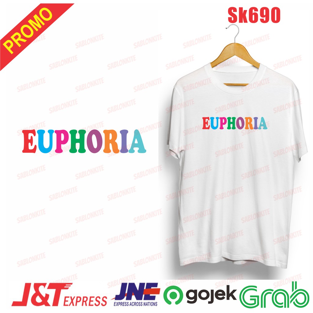 MURAH!!! KAOS EUPHORIA KPOP KPOP SK690 UNSEX COMBED 30S