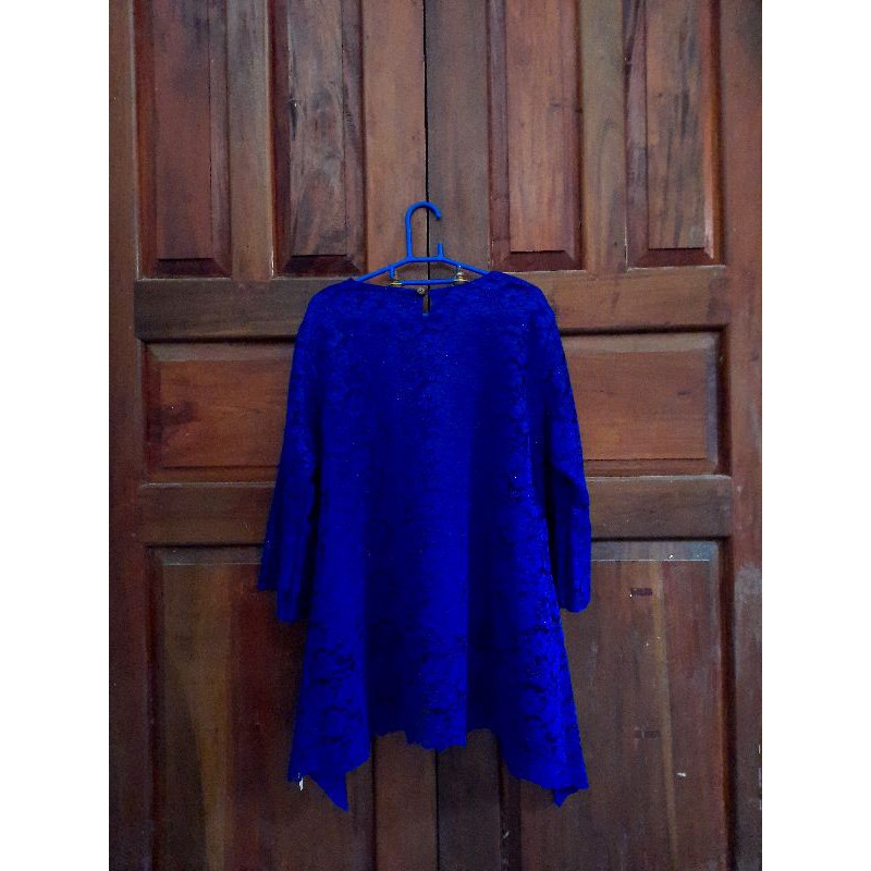 Set Kebaya Brokat Biru Dongker