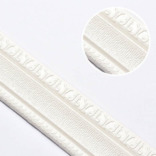 DIY 3d wallpaper Dinding wallpaper border Wall Border Sticker Dinding Garis Pinggiran Perbatasan dinding pinggir wallpaper atap plafon base board-T1-1 Putih