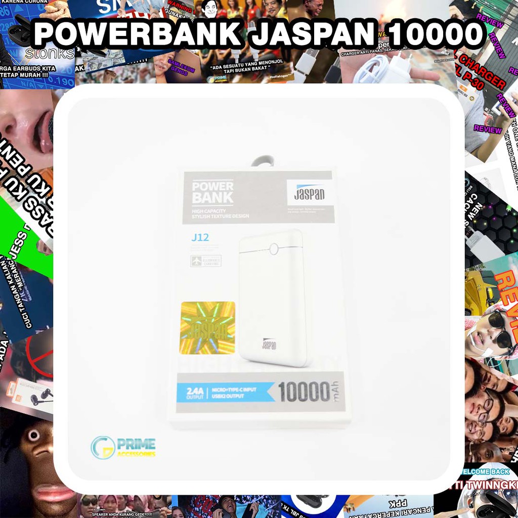 Gprime Powerbank Jaspan 10.000 Mah J12 Original Kualitas Bagus Murah