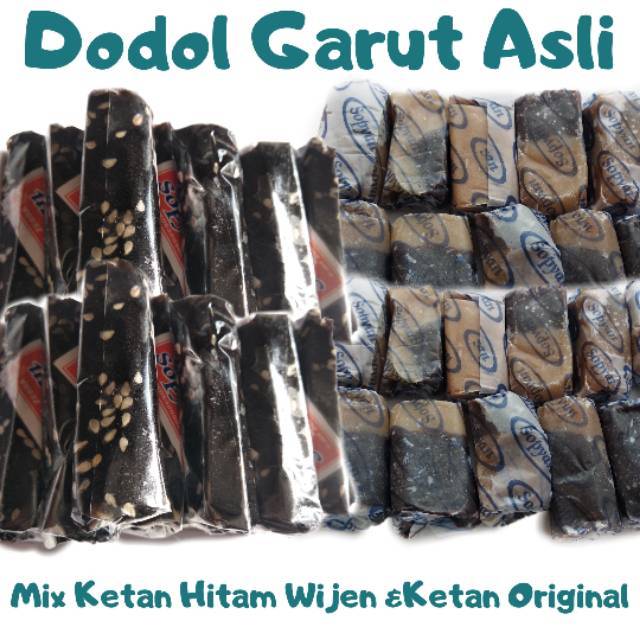 

Dodol Garut 500 gr Mix Ketan Hitam Wijen dan Ketan Original Cemilan Manis Camilan Khas Unik_x000D_ Snack