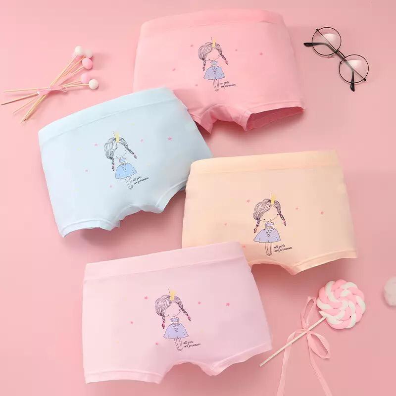 Celana dalam boxer anak perempuan bahan katun import dengan ziploc pouch Celana Dalam anak cewe lucu