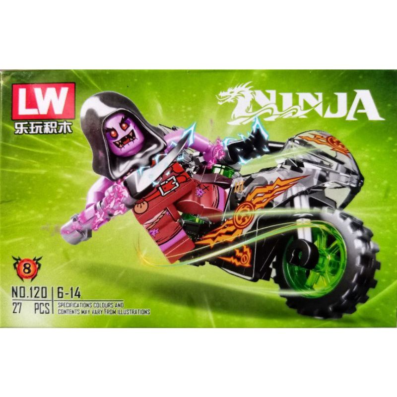 mainan ninjago ninja motor LW120-8 karakter musuh Ninjago Kay Jay Nya Cole Lloyd Zane master Wu