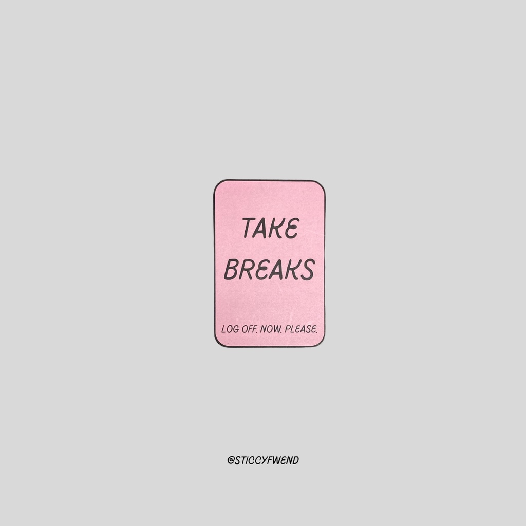 

SINGLES - BREAKS - A fwend who calms // Stiker Laptop // Stiker Vinyl Doff // Stiker Tahan Air A fwend who calms that you can sticc everywhere!