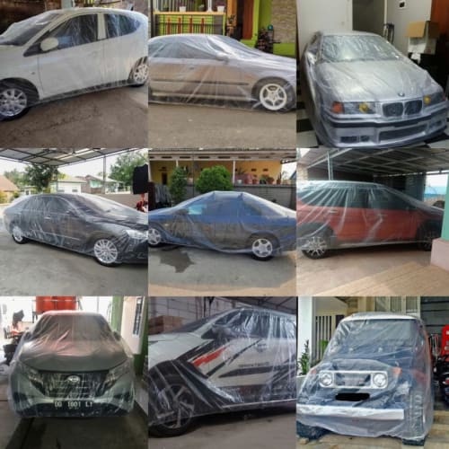 COVER / SARUNG MOBIL TRANSPARAN PLASTIK TEBAL