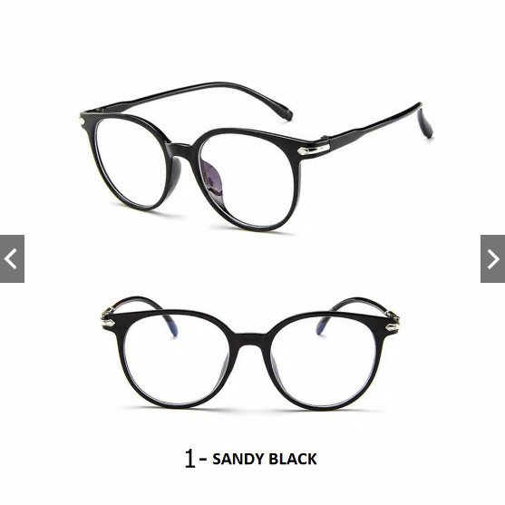 KACA MATA ANTI RADIASI / Kacamata Wanita Pria Frame Sunglasses Anti Radiasi Lensa Transparan-4