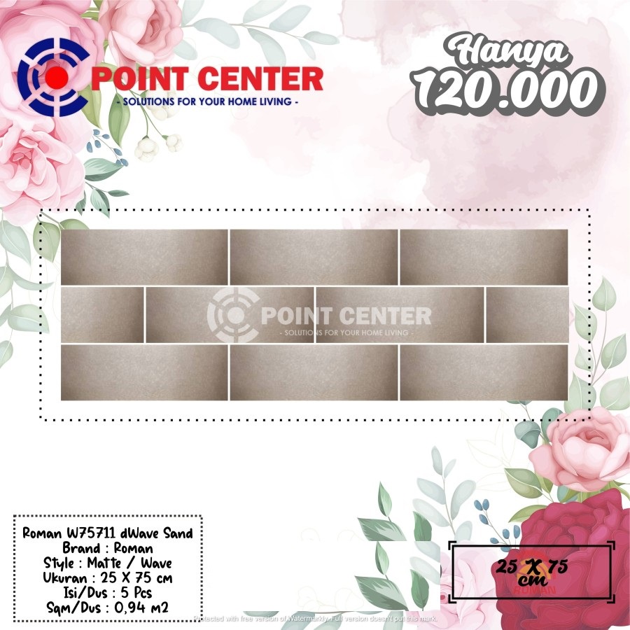 TERMURAH ROMAN KERAMIK 25 X 75 W75711 DWAVE SAND