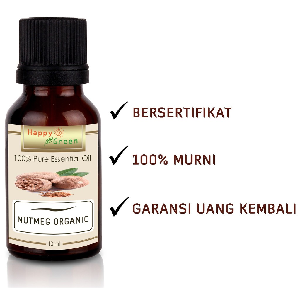 Happy Green Organic Nutmeg Essential Oil - Minyak Pala Organik