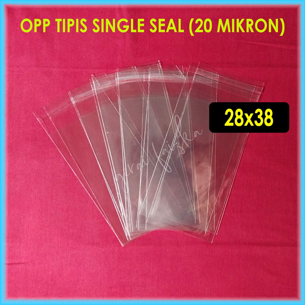 

28X38 PLASTIK OPP TIPIS SINGLE SEAL 20 MICRON